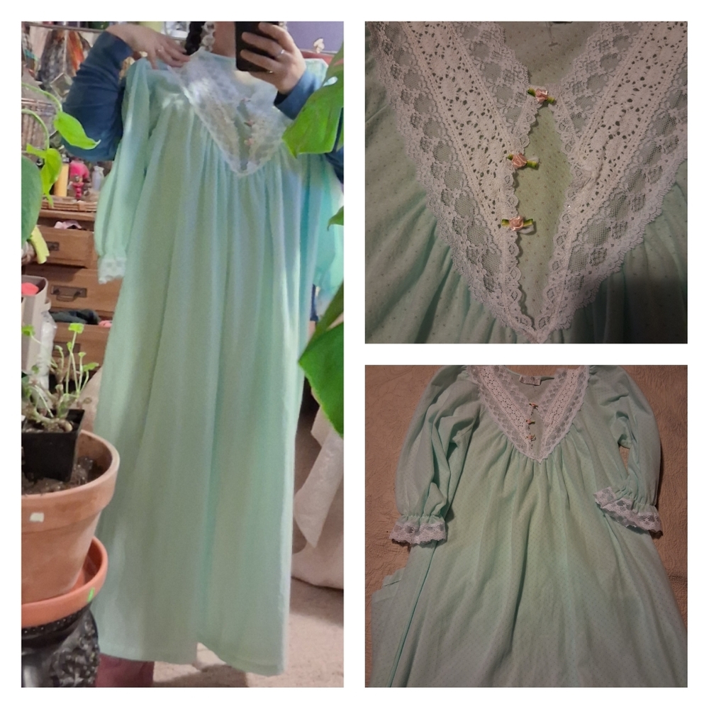 Val Mode Lingerie Vintage 80s Nightgown In Mint